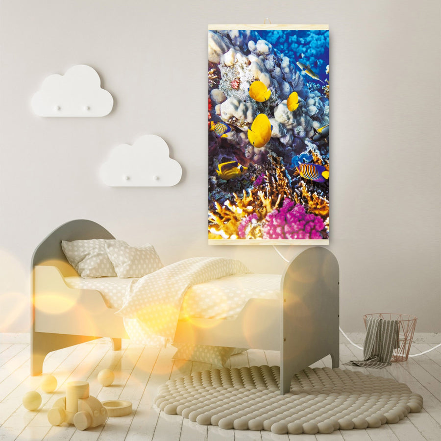 Infrarood, flexibel verwarmingspaneel met schakelaar - 430W - TRIO - EO400 design 1 haard - afmetingen 100x57cm