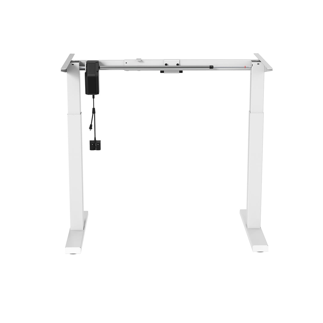 Ergo Office -  Zit-sta bureau - Elektrisch in hoogte verstelbaar bureau max hoogte 123cm - max 70 kg | Zonder tafelblad - Wit, ER-403W