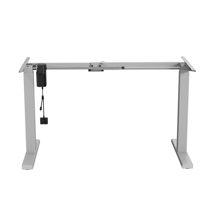 Ergo Office - Zit-sta bureau - Elektrisch in hoogte verstelbaar bureau max hoogte 123cm - max 70 kg | Zonder tafelblad - Grijs