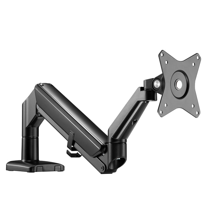 Ergo Office ER-405B monitorhouder met gasveer tafelhouder monitorarm in hoogte verstelbaar zwenkbaar kantelbaar draaibaar 13"-32" tot 9kg VESA 75x75 100x100 (zwart)