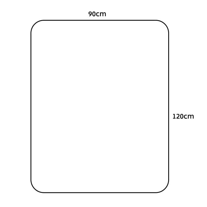 Ergo Office - Vloerbeschermingsmat - Stoelmat Bureaustoelmat  Non-Slip - Transparant 120x90cm