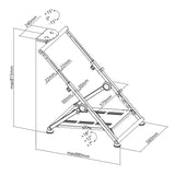 NanoRS - RS155 - Opvouwbare stuurstandaard - Racesimulator - Gamingstuurwielstandaard tot 20 kg
