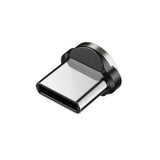 Maclean Energy MCE474 magnetische USB-C-kabel van 1 m met haakse aansluiting, in het zwart, ondersteunt Fast Charging 9V/2A, 5V/3A, met nylon omvlechting,
