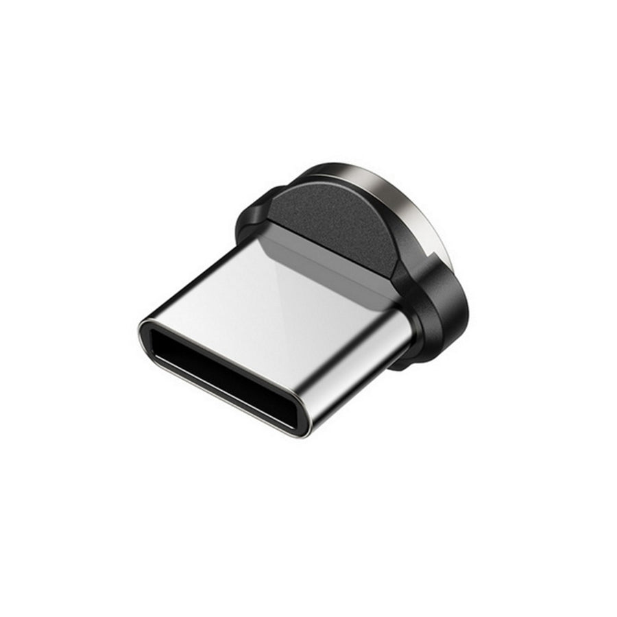 Maclean Energy MCE474 magnetische USB-C-kabel van 1 m met haakse aansluiting, in het zwart, ondersteunt Fast Charging 9V/2A, 5V/3A, met nylon omvlechting,