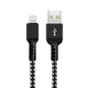Maclean MCE472 USB naar Lightning-kabel Oplaadkabel 1 m snelladen 5V / 2,4A Datakabel Snelle oplaadkabel Hoge snelheid nylon gevlochten verbindingskabel Gegevensoverdracht (8-pins)