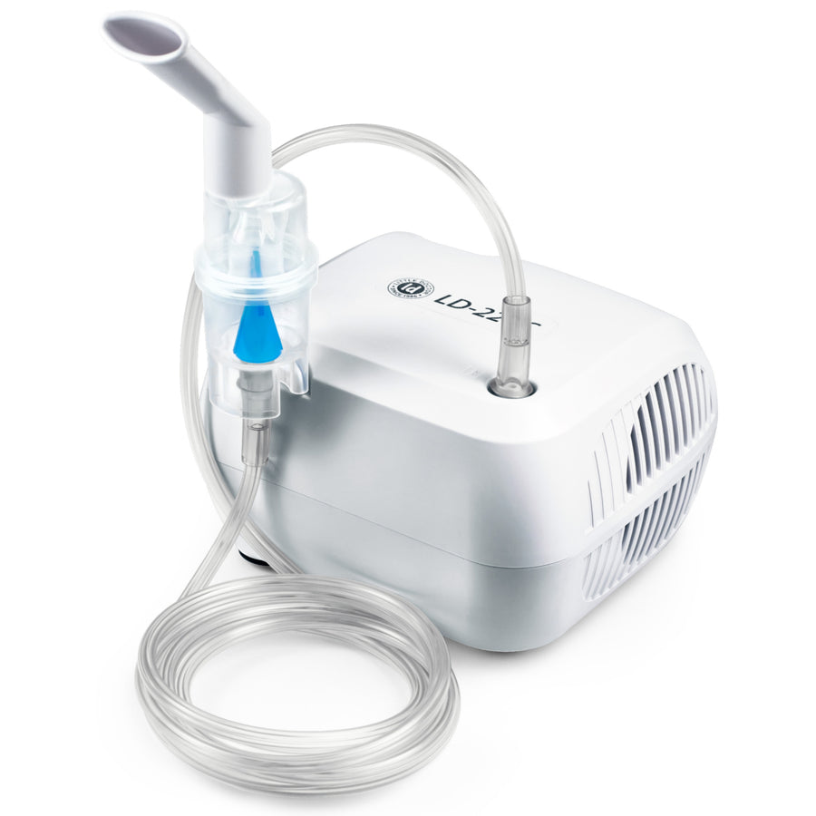 Little Doctor LD-220C Inhalator voor kinderen en volwassenen, aerosol-therapie, vernevelaar, inhalatiecompressor, 55 dB, wit