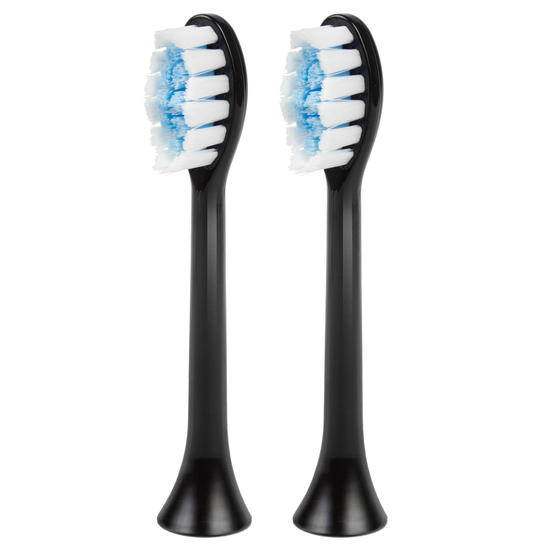 Maclean PR-740B Brosse à dents électrique avec étui de voyage – 5 modes, 2 têtes de brosse, minuterie/chargement USB – Noir