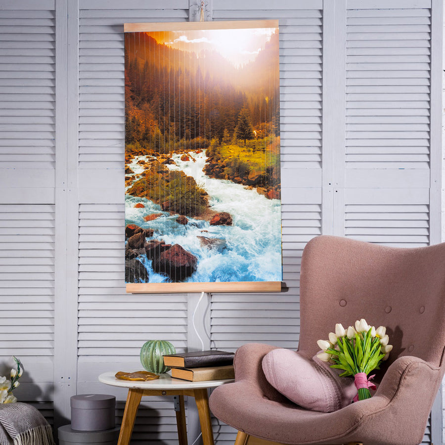 Infraroodverwarming - flexibel verwarmingspaneel 430W TRIO patroon 10 rivier, afmetingen 100x57cm met regelaar