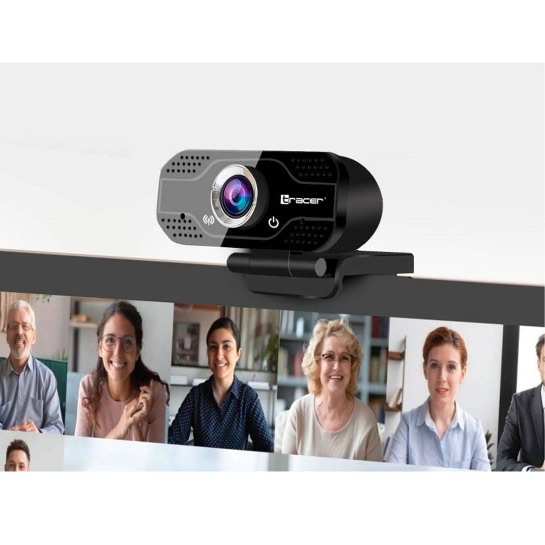 Tracer - WEB007 - USB webcam met microfoon FullHD 30 fps 120 ° gezichtsveld Lichtcorrectie Home office streaming camera ...