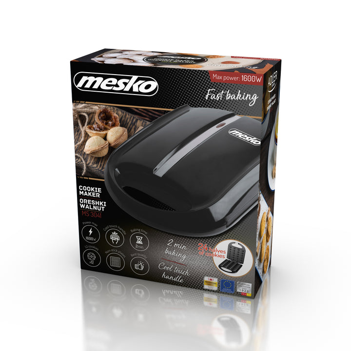 Mesko MS 3041 - biscuits pour la cuisson en forme de noix (24 pièces) XL