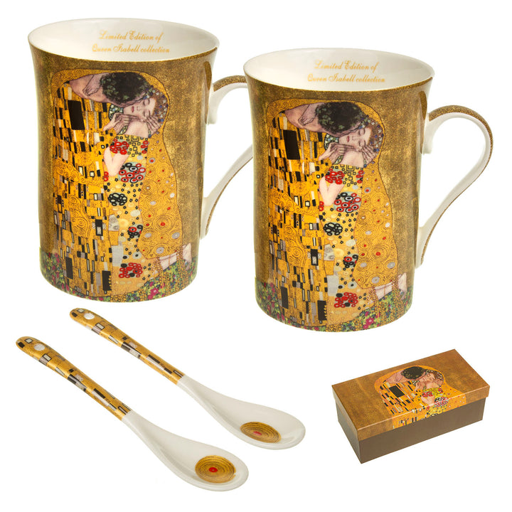 TASSES POUR UN COUPLE POUR UN COFFRET CAFÉ DE MARIAGE - OR