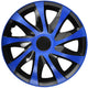 14 "DRACO - Blauw-Zwarte / Wieldoppen - Set van  4 stuks