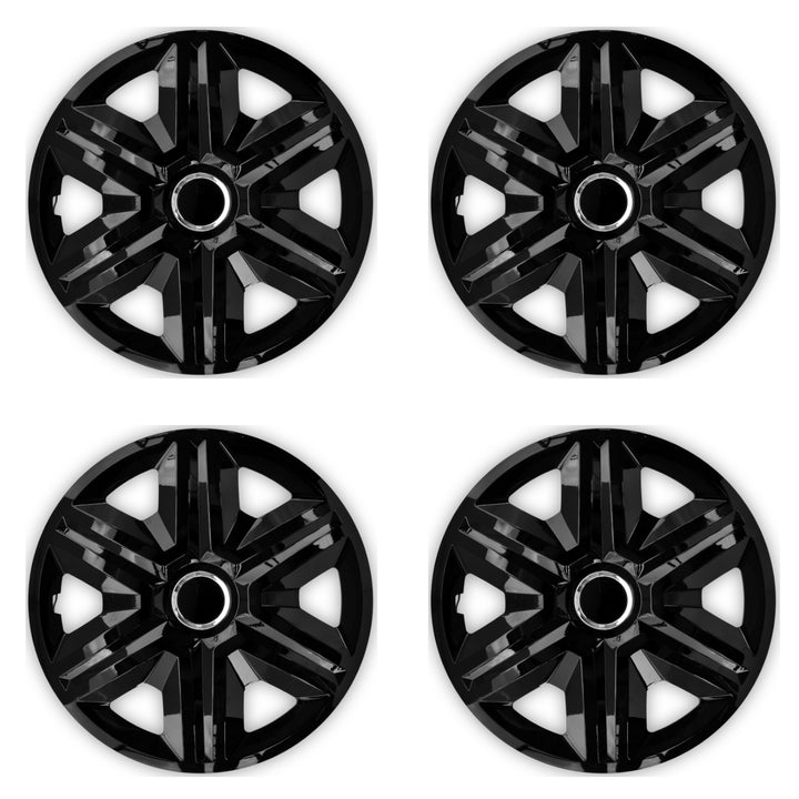 16"NRM FAST BLACK LACQUERED enjoliveurs noirs 4 pcs