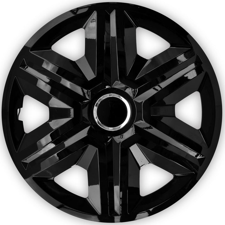 16"NRM FAST BLACK LACQUERED enjoliveurs noirs 4 pcs