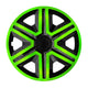 NRM ACTIE DUBBELECOLOR GROEN ZWART 16" wieldoppen - 4 stuks