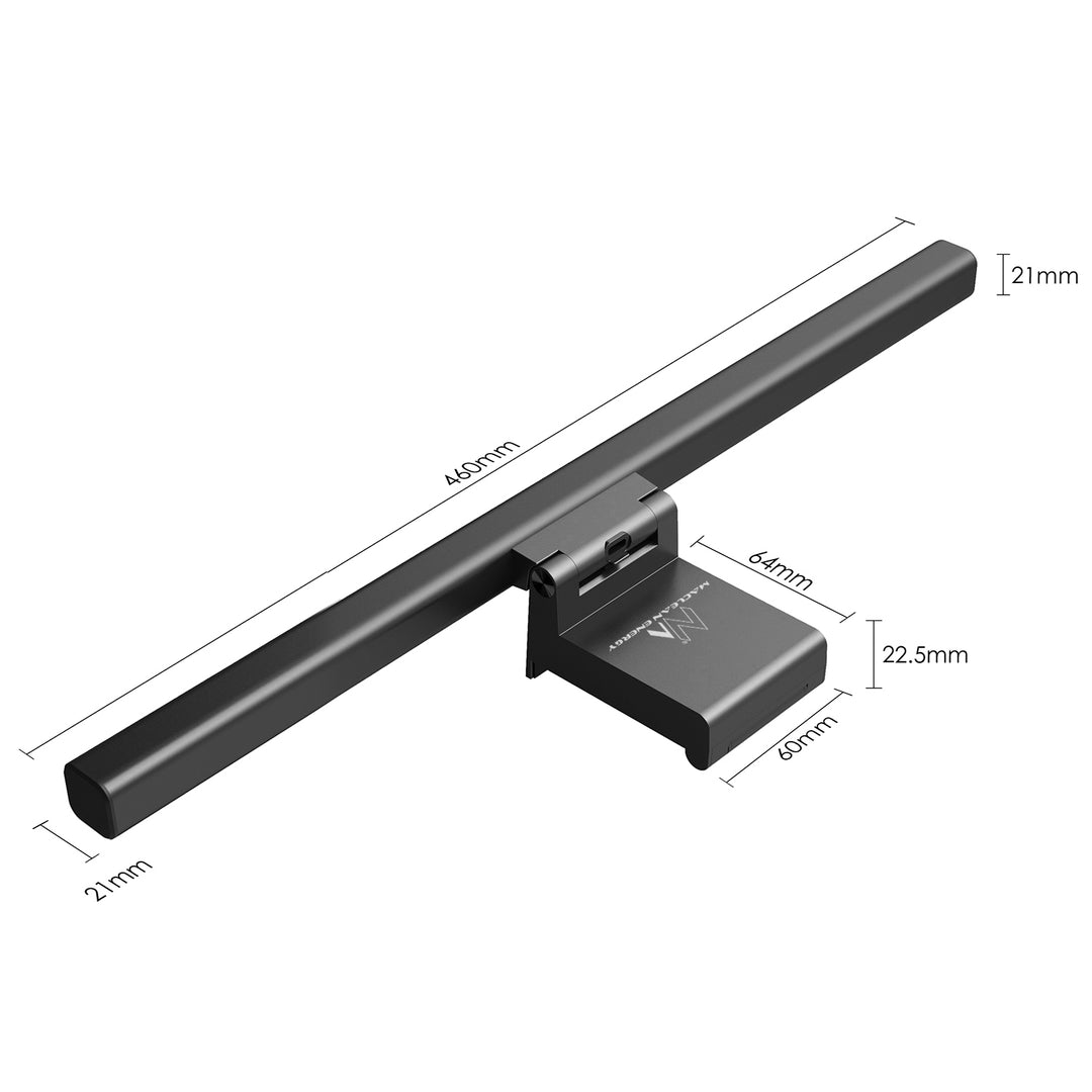 Lampe LED Maclean MCE620 pour moniteur Maclean, puissance 5W, lumière 3 couleurs, réglage de la luminosité