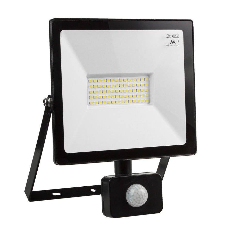 LED schijnwerper met Maclean bewegingssensor, slank 50W, 4000lm, warm wit (3000K), IP44, MCE650 WW PIR