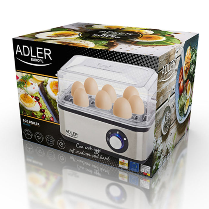 Automatische eierkoker voor het koken van 8 eieren Adler AD 4486 800W