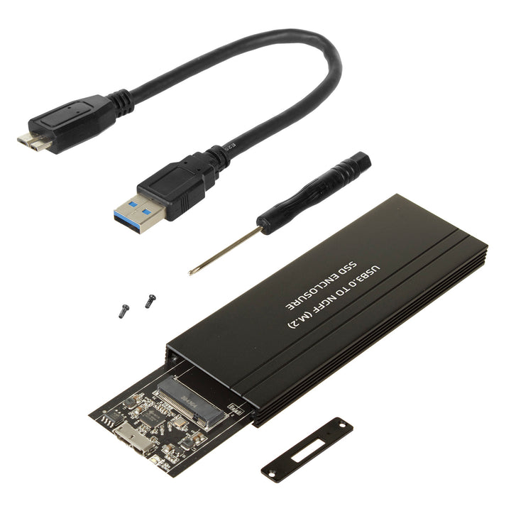 Maclean MCE582 USB 3.0 Harde-schijfbehuizing voor M.2 SDD NGFF Harde schijven tot 5 Gbps Externe SSD-behuizing 2230/2242/2260/2280 mm Adapter Ondersteunt UASP Plug & Play