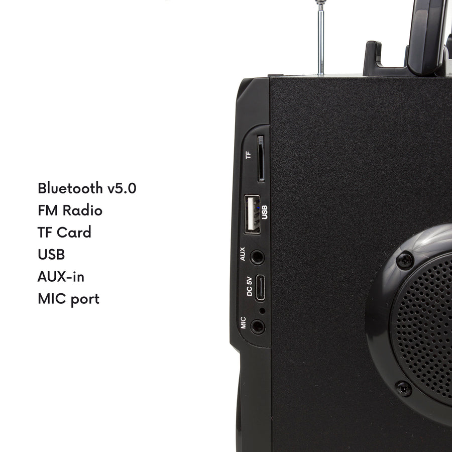 Audiocore AC730 Draagbare bluetooth luidspreker Draadloos 11W Uitgangsvermogen/ Radio / SD / MMC / Aux-in / USB / Verlichting / Afstandsbediening / Handvat
