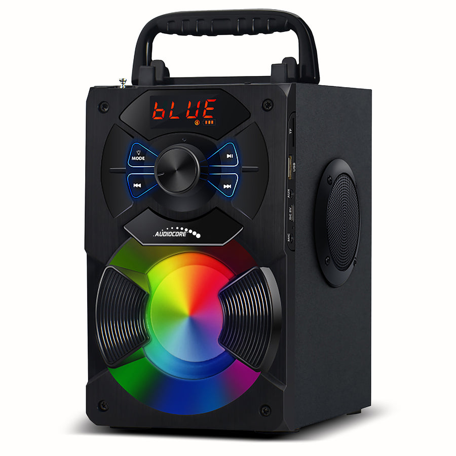 Audiocore AC730 Draagbare bluetooth luidspreker Draadloos 11W Uitgangsvermogen/ Radio / SD / MMC / Aux-in / USB / Verlichting / Afstandsbediening / Handvat