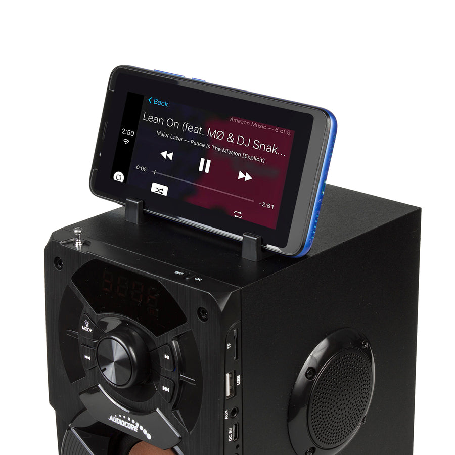 Audiocore AC730 Draagbare bluetooth luidspreker Draadloos 11W Uitgangsvermogen/ Radio / SD / MMC / Aux-in / USB / Verlichting / Afstandsbediening / Handvat