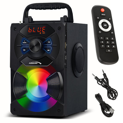 Audiocore AC730 Draagbare bluetooth luidspreker Draadloos 11W Uitgangsvermogen/ Radio / SD / MMC / Aux-in / USB / Verlichting / Afstandsbediening / Handvat