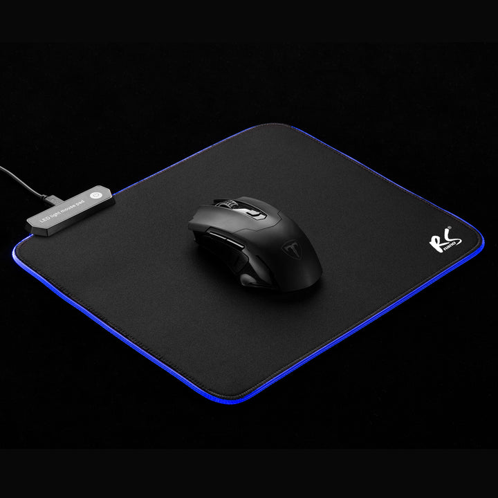 Tapis de souris gaming avec éclairage LED RGB et fond en caoutchouc antidérapant 30x25cm