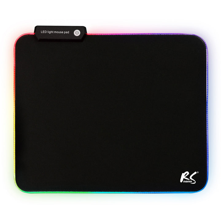 Tapis de souris gaming avec éclairage LED RGB et fond en caoutchouc antidérapant 30x25cm