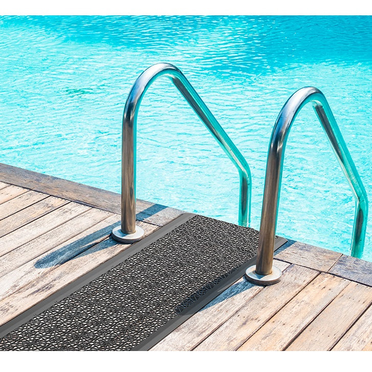 Prosperplast Bandes de montage pour tapis de sol mosaïque, carrelage de sol, sous-couche pour piscine, sauna, module de sol, plastique, noir (1x bande de montage)