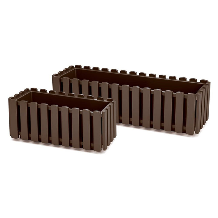 Prosperplast Boardee Fencycase jardinière de balcon jardinière en pot de fleur pour l'intérieur et l'extérieur 38 cm marron