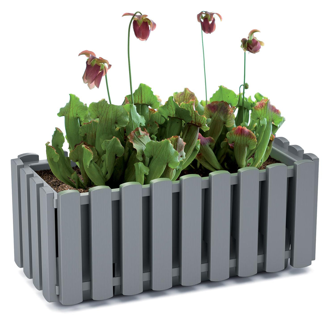 Prosperplast Boardee Fencycase jardinière de balcon jardinière en pot de fleur pour l'intérieur et l'extérieur 38 cm marron