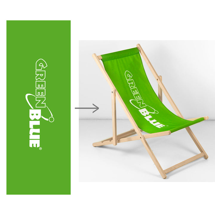 GreenBlue GB183 klassieke beukenhouten strandstoel met uw eigen opdruk, graphics, logo, reclame strandstoel