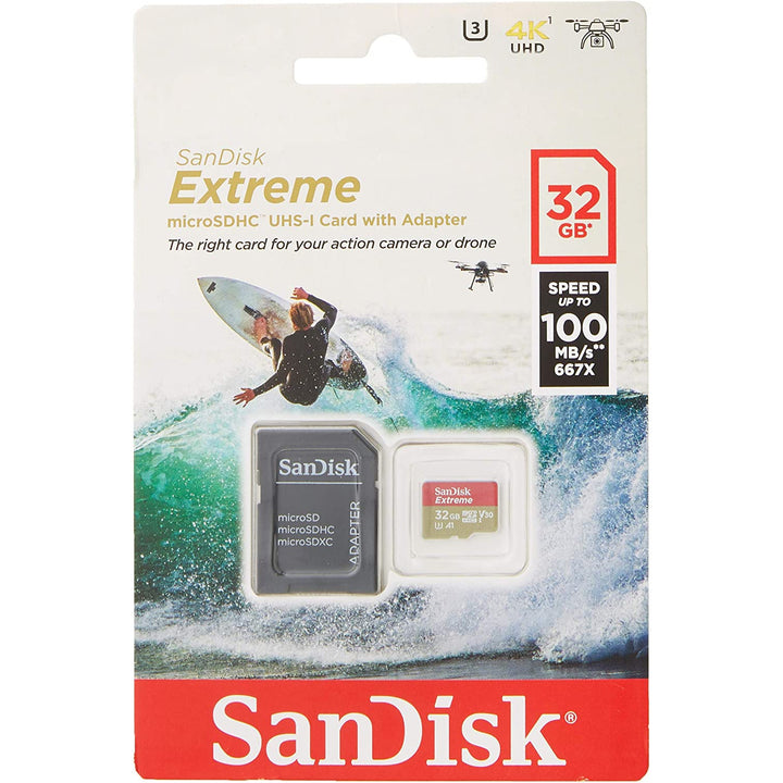 SanDisk microSD-geheugenkaart, capaciteit 32 GB, voor GoPro, Extreme