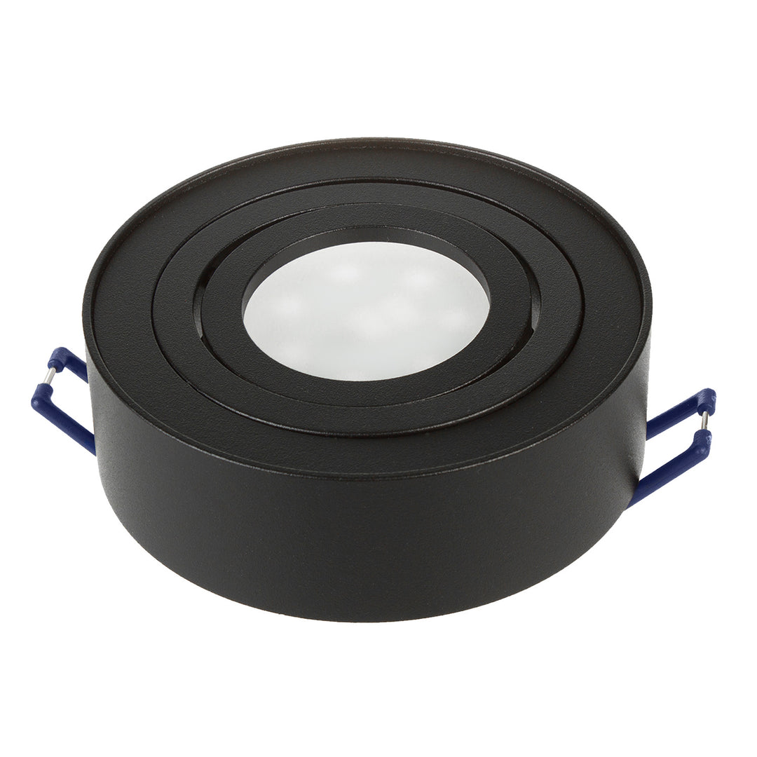 Maclean MCE462B Cadre encastré GU10 Spot encastré Cadre Lampe encastrée Plafonnier Max. 35 W IP20 Rond Noir