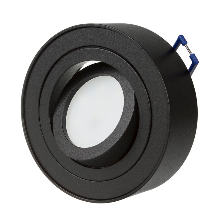 Maclean MCE462B Cadre encastré GU10 Spot encastré Cadre Lampe encastrée Plafonnier Max. 35 W IP20 Rond Noir