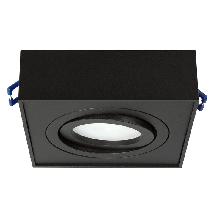 Maclean MCE464B Spot plafondarmatuur/inbouwspot frame voor lichtbronnen MR16 / GU10 max.35W IP20 (hoekig, zwart)