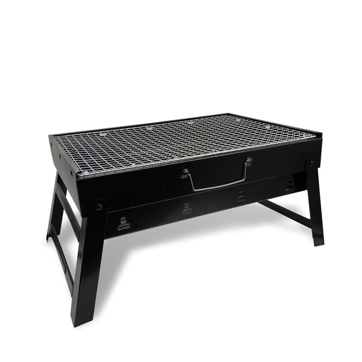 Maestro BBQ Grill MR1010 Koffergrill met rooster, houtskoolgrill, reisgrill, tafelgrill, campinggrill, draagbaar, opvouwbaar