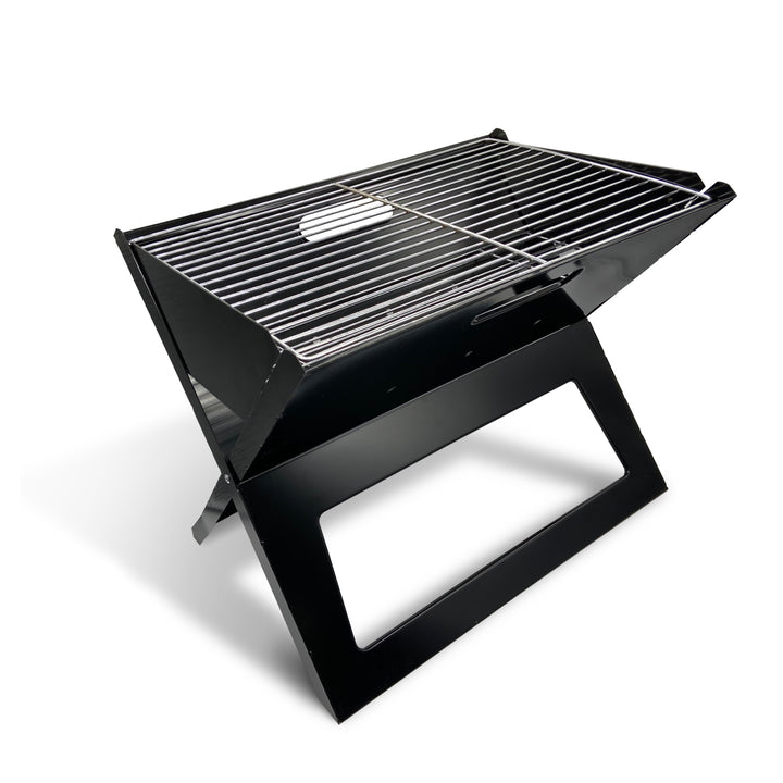 Maestro BBQ grill MR1011 koffergrill met rooster, houtskoolgrill, reisgrill, tafelgrill, campinggrill, draagbaar, opvouwbaar