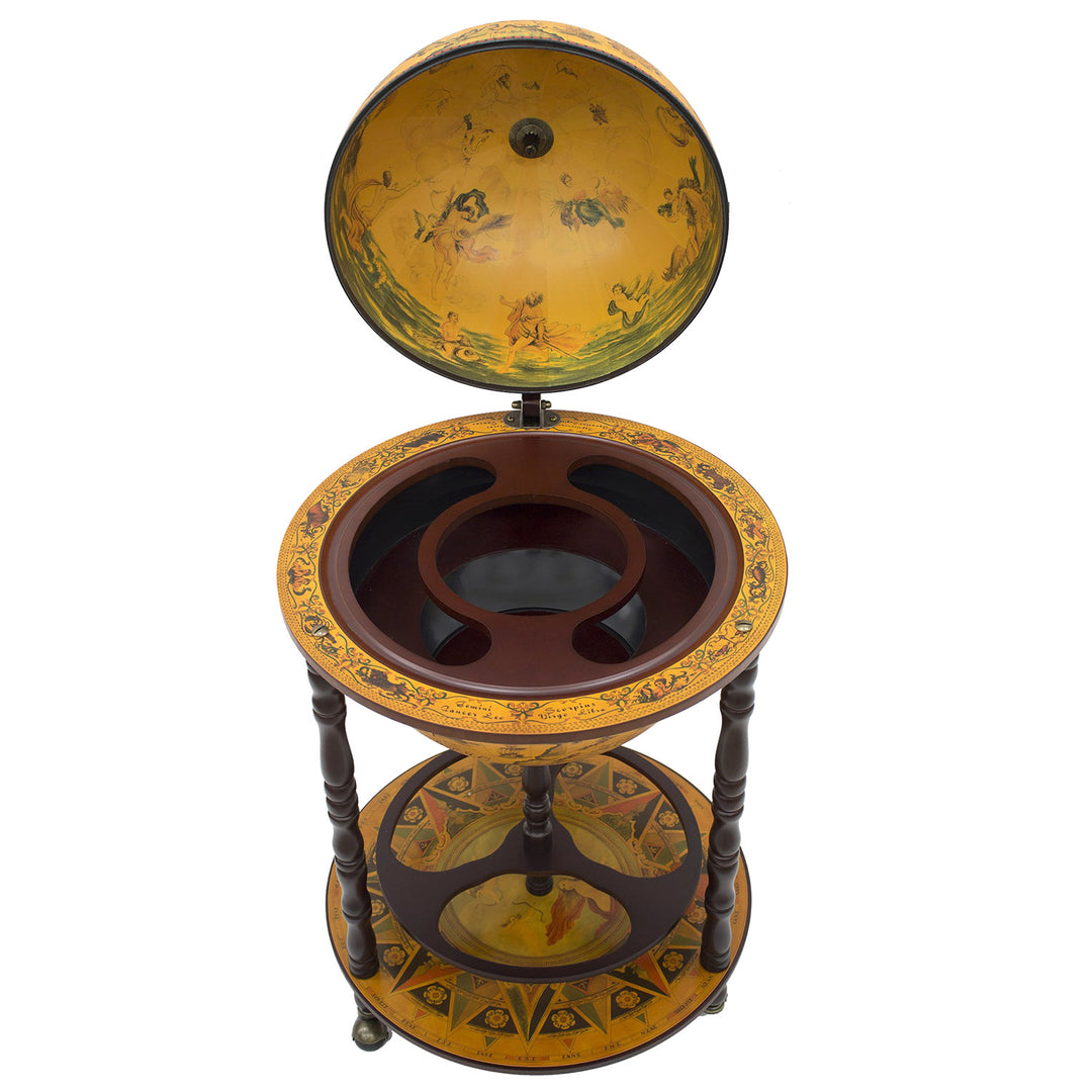 Queen Isabell Wereld Globe Koloniale Bar Houten bar trolley Minibar op wielen Serveerwagen 93x50x50cm