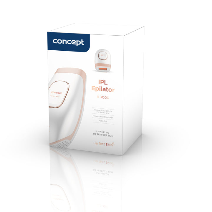 Concept Perfect Skin IL3000 IPL Ontharingsapparaat Epilator Intense Pulse Light-technologie Ontharing Gladde huid 5 intensiteitsniveaus, 2 modi (Precision, Gliss) Oogbeschermingssensor