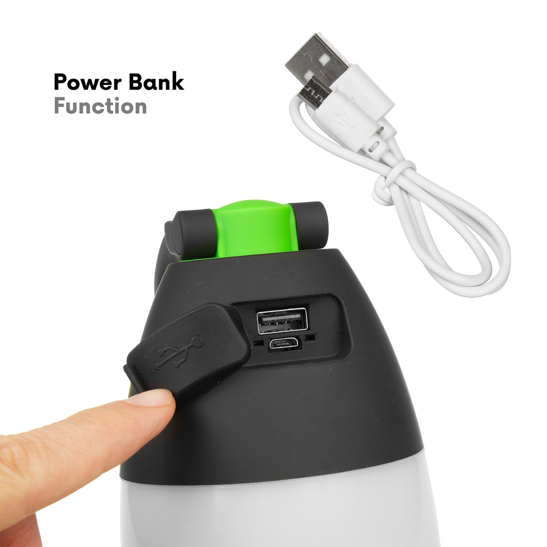 Lampe LED 3 en 1 lampe de camping lampe de table lampe de poche pliable extérieur 3 modes d'éclairage 1W 60-200LM blanc froid 6000K IP20 (batterie intégrée 1500mAh / fonction batterie externe)