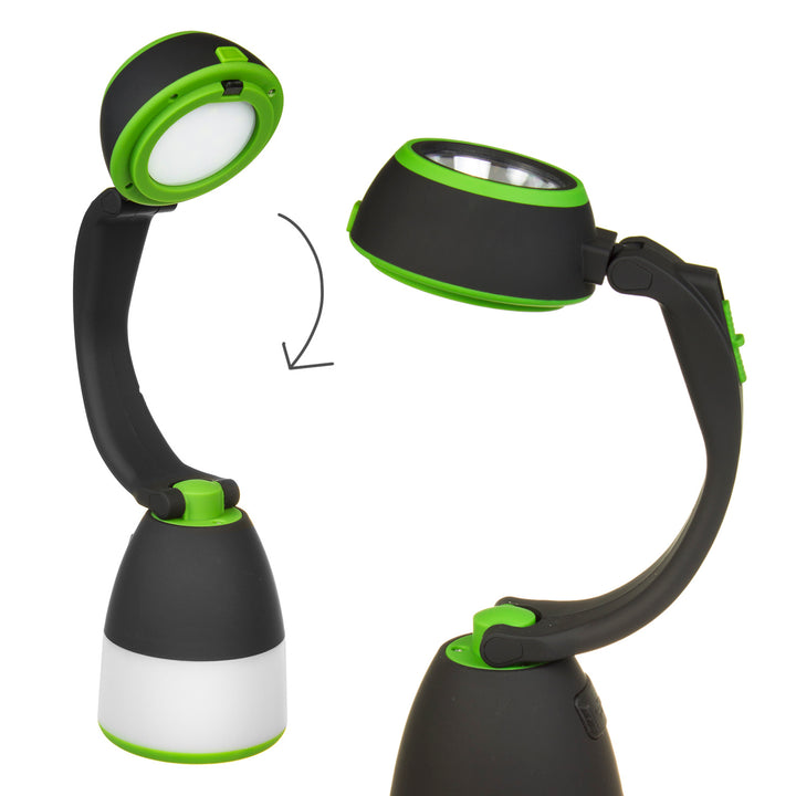 Lampe LED 3 en 1 lampe de camping lampe de table lampe de poche pliable extérieur 3 modes d'éclairage 1W 60-200LM blanc froid 6000K IP20 (batterie intégrée 1500mAh / fonction batterie externe)