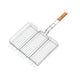 Maestro MR-1003 Grillrooster met houten handvat afsluitbaar (staal, 40x30cm)