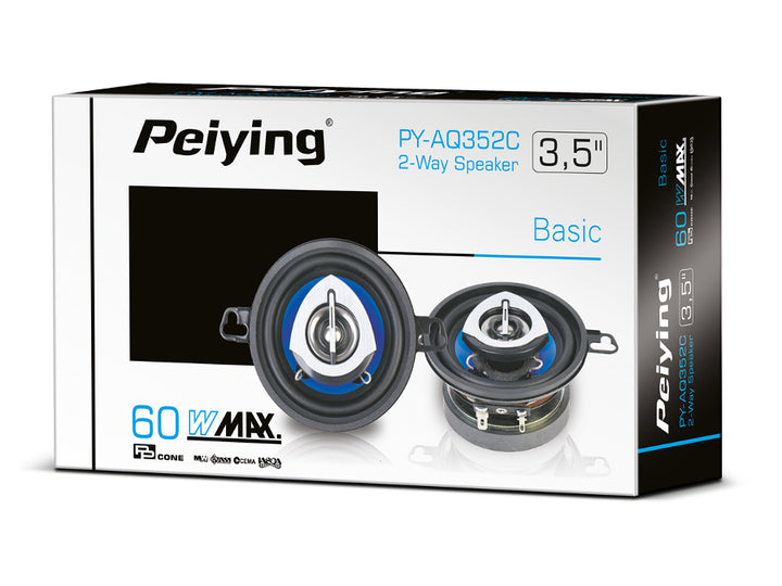 PY-AQ352C Peiying luidsprekers 60W Diameter: 3.5"