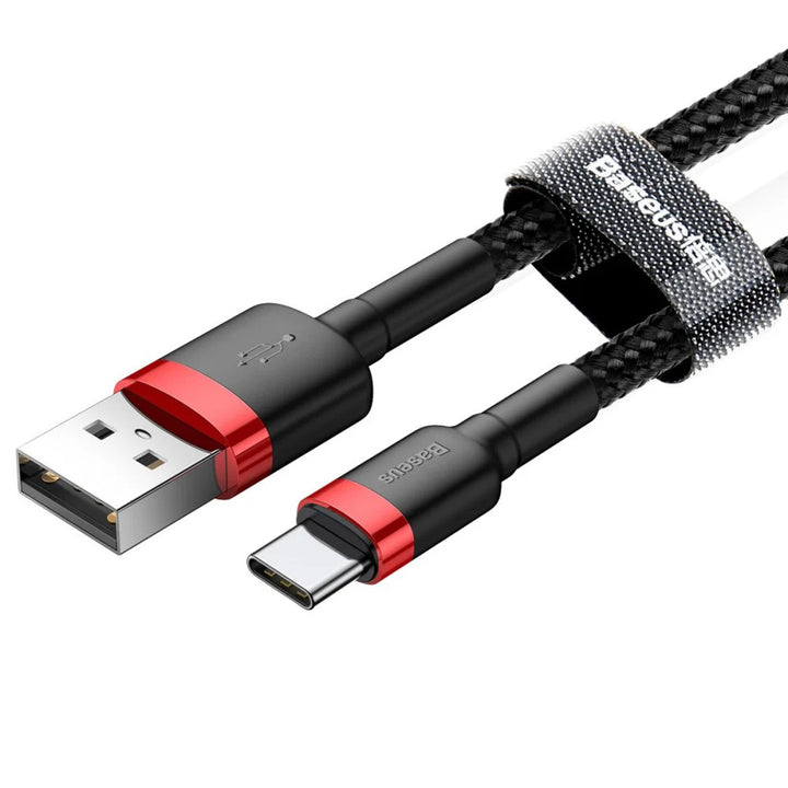 USB A stekker - USB-C stekker 1m CATKLF-B91 Rood+Zwart Baseus kabel