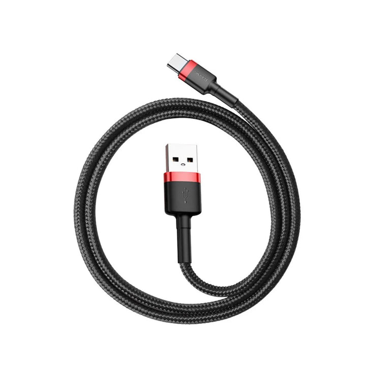 USB A stekker - USB-C stekker 1m CATKLF-B91 Rood+Zwart Baseus kabel