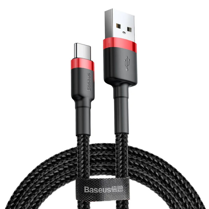 USB A stekker - USB-C stekker 1m CATKLF-B91 Rood+Zwart Baseus kabel