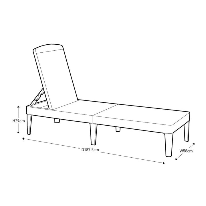 Allibert -Jaipur Sun - Lounger verstelbare Ligbed - Grafiet