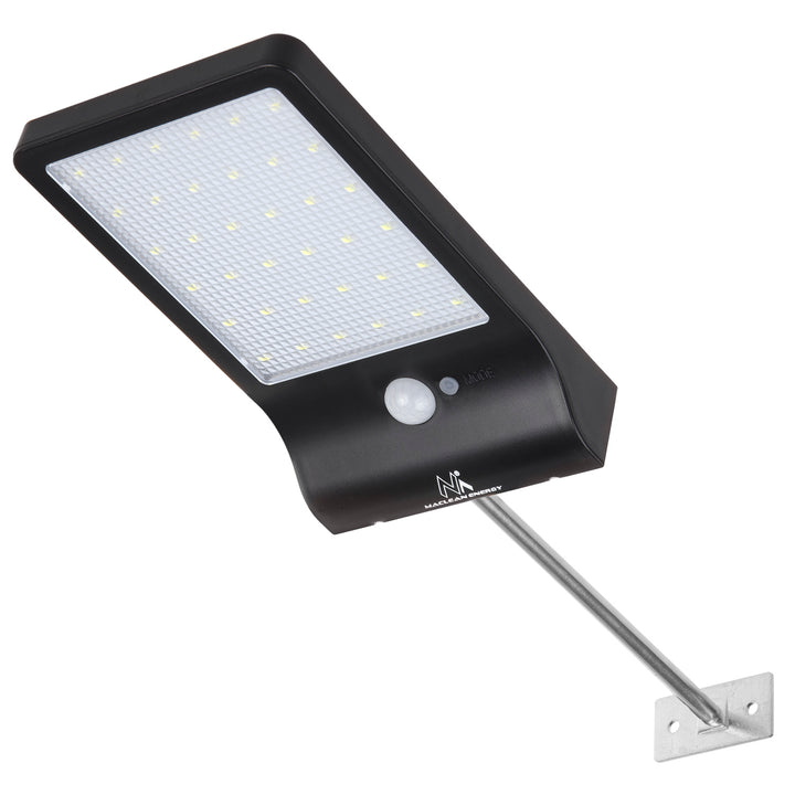 Maclean MCE444 Outdoor Wandlampen Solar LED Lamp met Bewegingssensor Schemersensor IP65 Wandlamp Verstelbare Wandafstand 4W 450 Lumen 6000K (1x Stuk)